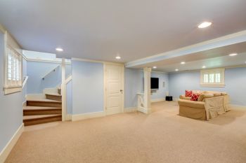Basement renovation in Tuscumbia by Finishers Touch